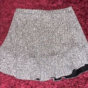 Grey flowy skater skirt